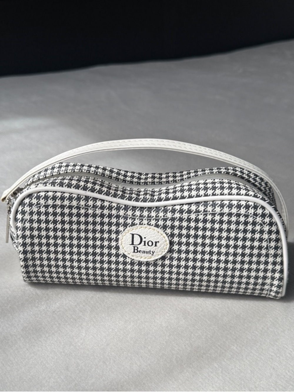 Dior Black & White Houndstooth Cosmetic Pouch